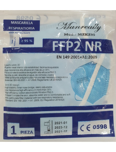 MASCARILLA FFP2 AZUL 1UN.