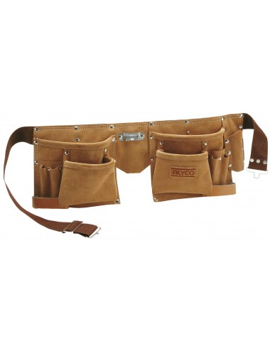 LEATHER DOUBLE TOOL BAG...