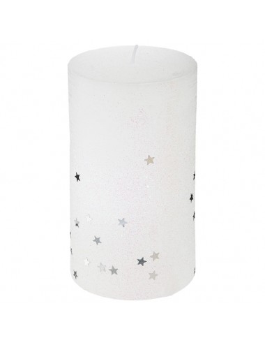 CANDLE WITH STARS 12X7CM....