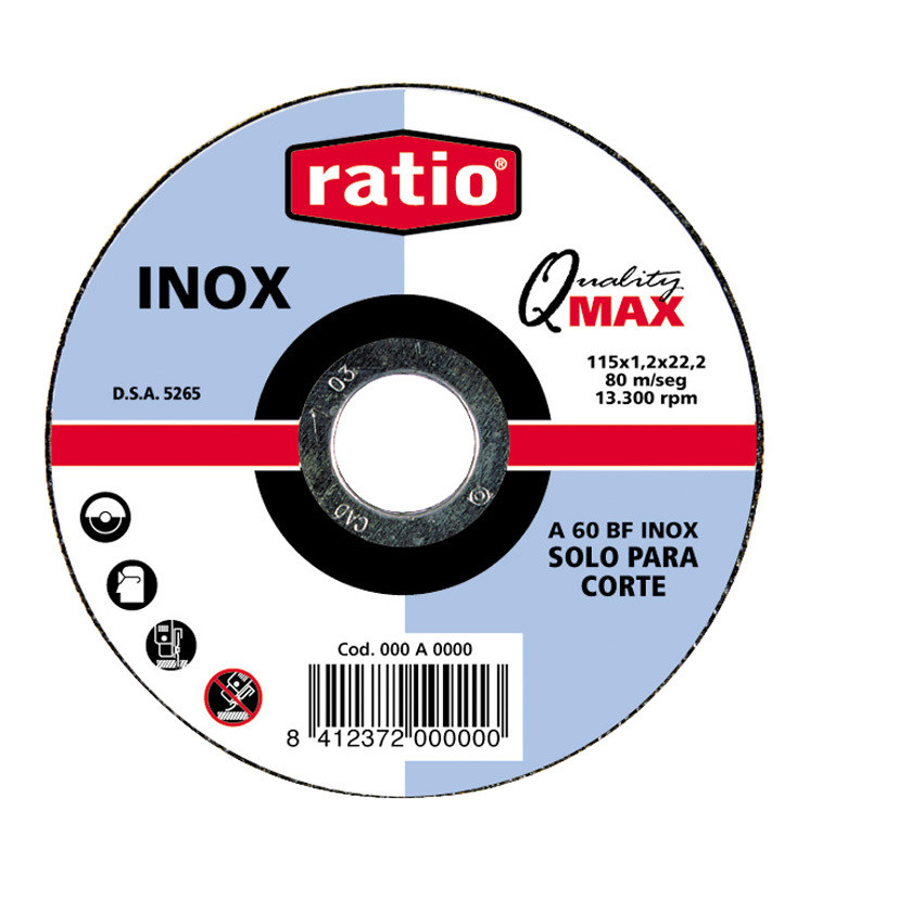 DISCO CORTE INOX/METAL 125X1 R ...