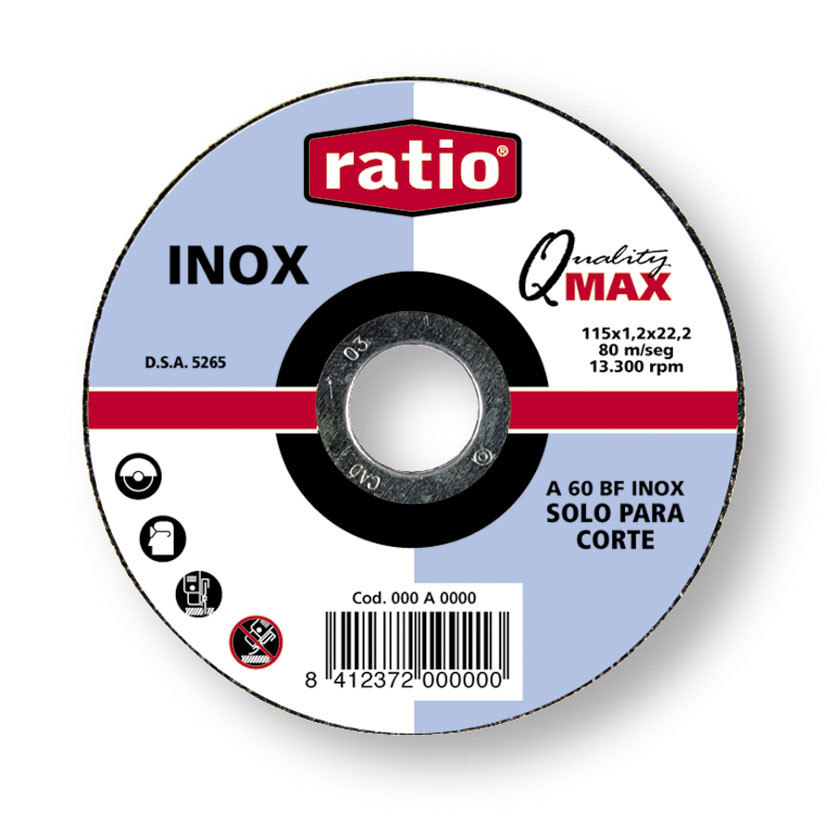 DISCO CORTE INOX/METAL 115X1 R ...